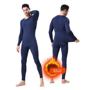 Ropa interior térmica <span class=keywords><strong>para</strong></span> hombre con forro polar Long Johns Base Layer Shirts Pant <span class=keywords><strong>para</strong></span> clima frío de invierno - Product Image 1