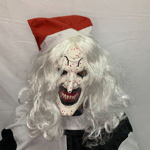 Nicro penutup kepala Cosplay badut keluaran baru topeng horor lateks percikan darah kostum pesta topeng <span class=keywords><strong>Halloween</strong></span> - Product Image 6