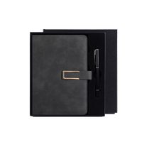 PQ A5 Boucle en U - Lot de 2 Cahiers Esthétiques Essentiels pour l'école, en Tissu Écologique Épaissi, Coffret Cadeau Premium pour Étudiants