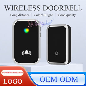 Sonnette de porte intelligente sans fil étanche avec audio, téléphone de porte, clignotant coloré, 38 mélodies, 300 m RF433, alimentée par batterie, sonnette de porte Ring - Product Image 2