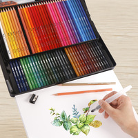 Crayons de couleur professionnels en bois Bonvada, 72 couleurs, corps personnalisé, solubles dans l'eau, promotionnels, pour usage scolaire, crayons en soie