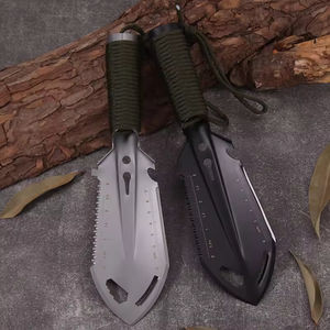 Pelle à main portable multifonctionnelle classique en acier inoxydable pour le camping en plein air, avec un design compact pour le creusement, le jardinage et la pêche - Product Image 4