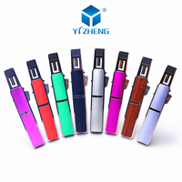 Briquet torche multifonction YIZHENG moderne coupe-vent en métal, flamme jet au butane rechargeable pour cigares, barbecue et cuisine