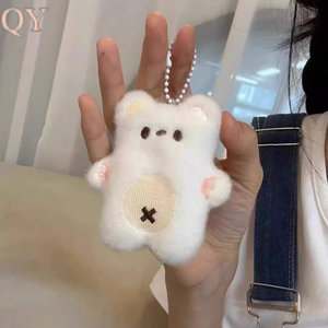 <b>Cute</b> Plush Bear Key Chain Soft Squeaky Bag Pendant Cartoon <b>Keyring</b> 8 cm for Gift and School Use - Product Image 6
