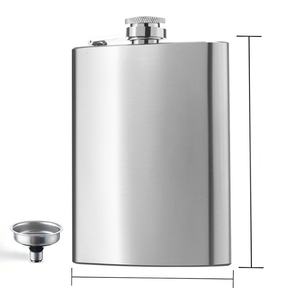 Juego de cantimploras cuadradas de acero inoxidable de 8 oz al por mayor con embudo, para viaje, bolsillo, alcohol, whisky, tapa de rosca - Product Image 1