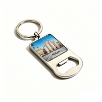 Llavero Abridor de Botellas de Metal Personalizado con Resina Epoxi, Souvenir Turístico de Venecia, Corea, Pisa, Italia, Génova, Milán