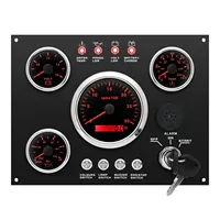 Aksesoris Kapal 250*190mm Panel Instrumen 4 Gauge