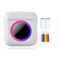 Mini imprimante thermique portable Portable noir blanc Interface USB pas cher nom étiquette autocollants imprimante Photo de poche pour la livraison directe