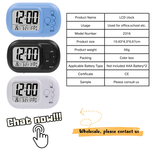 Bán Buôn Sáng Tạo Thiết Kế Truyền Hình Đồng Hồ LCD Đa Chức Năng Điện Tử Đồng Hồ Đồng Hồ Ký Túc Xá Đầu Giường Đồng Hồ Cho Bé Trai Và Bé Gái - Product Image 3