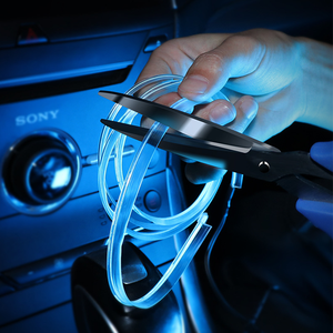 Tira de Luces LED de Neón de 5 Metros, 12V, Iluminación Ambiental para Automóvil con Encendedor de Cigarrillos y Controlador USB - Product Image 4
