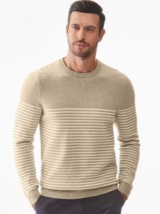 <span class=keywords><strong>Maglione</strong></span> da <span class=keywords><strong>uomo</strong></span> Casual <span class=keywords><strong>Slim</strong></span> <span class=keywords><strong>Fit</strong></span> a girocollo a righe lavorato a maglia a maniche lunghe top con Logo caldo con scritta autunnale - Product Image 5