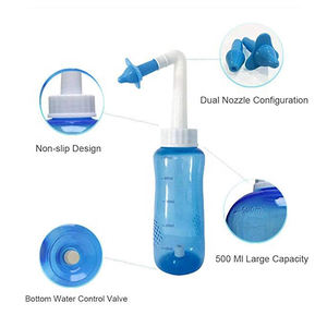 Bouteille <span class=keywords><strong>de</strong></span> <span class=keywords><strong>lavage</strong></span> nasale 10oz 300ml, médical CE, irrigateur pour adultes, soins du <span class=keywords><strong>nez</strong></span> au quotidien - Product Image 3