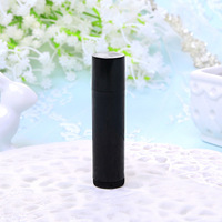Tube vide pour baume à lèvres, tube personnalisé pour baume à lèvres 5g, transparent, noir, blanc, en plastique cosmétique avec capuchon à clapet, pour soins de la peau numériques