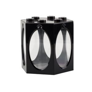 Acquario LED Rotante Ecologico in Acrilico e Polistirolo, Mini Vasca Portatile per Pesci Betta, Colore Personalizzabile, Volume 200ml - Product Image 1