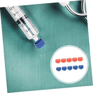 Ciieeo 100 pièces Capuchons de protection en plastique pour embouts de seringue Luer Lock 0,1 kg pour fournitures de laboratoire, colle, peintures, adhésifs 1 an - Product Image 6