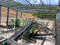 Ligne de tri des déchets de construction de grande capacité pour briques, béton, plastique, bois