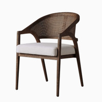 Tabouret de bar vintage en bois massif, avec accoudoirs courbes et repose-pieds en bois massif, pour bar moderne à domicile, directement de l'usine