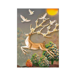 Customized 5d Diamond Painting Kit Animal deer Square Drill Diamond Painting