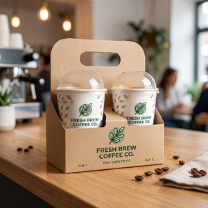 AT PACK Personalisierte Kaffeebecher 8 12 16 24oz 32 oz Einweg-Plastikbecher Transparent für Kalte Getränke, Boba, Desserts und Eiskaffee mit Flachdeckel und Strohhalm - Product Image 4