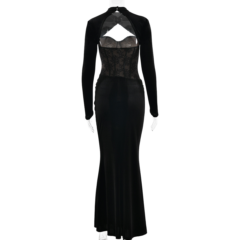 Sexy Hollow Out Backless Long Sleeve Black Lace Women Tight Bodycon Maxi Long Dress Elegant Ladies Casual Dresses| Alibaba.com Sexy Hollow Out Backless Long Sleeve Black Lace Women Tight Bodycon Maxi Long Dress Elegant Ladies Casual Dresses| Alibaba.com