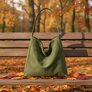 Sacs hobo rétro pour femmes, résistants à l'eau, grande capacité 5-7L, sac fourre-tout en daim, sac à bandoulière souple avec chaînes - Product Image 4