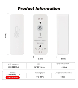 Factory Smart Temperature Humidity Sensor Wifi App Remote Monitor Smart Home Smart Life Wifi Remote Control - Product Image 4