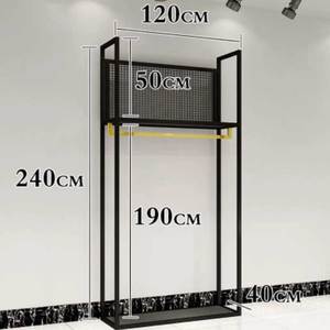 Espositore per abiti da uomo e da donna appendiabiti in tessuto metallico espositore per abbigliamento combinazione negozi di abbigliamento espositore - Product Image 5