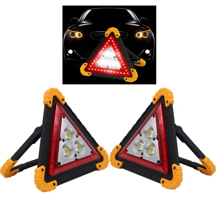 נייד נטענת פנס Cob led פיקוח עבודת אור מבול מפגע רכב אזהרת משולש אור