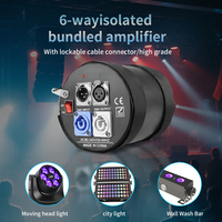 Amplificateur de signal DMX opto-isolé 6 voies AICPOSE, 1 entrée 6 sorties, répartiteur de signal 6 canaux pour éclairage de scène