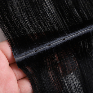 Top 12A + Extension per capelli umani con trama a foro di qualità farfalla invisibile estensione trama nera capelli Remy vergini 100% cuticola intatta - Product Image 2