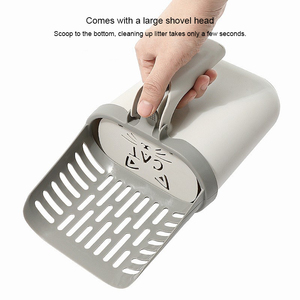 La más nueva pala de arena para gatos portátil de plástico 2 en 1 desmontable con bolsas de basura - Product Image 5