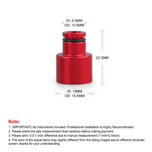 4 buah adaptor topi atas injektor bahan bakar aluminium balap untuk Honda Civic - Product Image 5