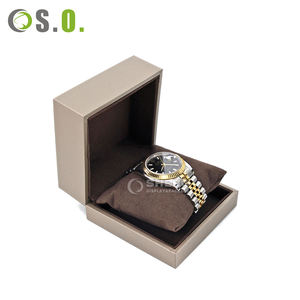 Leatherette Paper Personalized Jewelry Box Packaging Pendant Double <b>Ring</b> Box <b>Watch</b> Box for Jewelry - Product Image 5