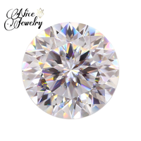 Belle pierre de moissanite en vrac, couleur D, taille fleur de prunier ronde, cabochon étoile magique à cent facettes, pierre centrale en moissanite