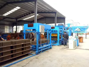 Automatic Hydraulic Pressure Uganda Light Weight Hollow Fly Ash Brick Making Machine QTJ6-15 Works By Hydraulic Station