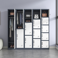 Bon marché, armoire en fer Almirah pour rangement de vêtements, armoire à deux niveaux, armoire en acier à 2 portes, casiers industriels en métal pour les travailleurs