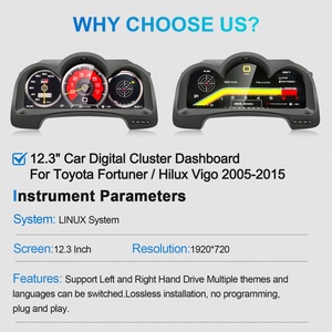 LCD Instrument <b>Car</b> Digital Cluster Upgrade Linux System Auto <b>Speedometer</b> <b>for</b> Toyota Fortuner/Hilux/Vigo 2005 - 2015 - Product Image 2