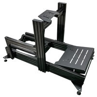 Meilleur siège de cockpit de simulation de course DIY en profilé aluminium pour usage commercial, avec triple moniteur et frein à main, pour simulateur de course en intérieur