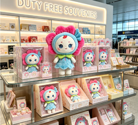 Boneka Bunga Padang Rumput, Hewan Boneka Berbulu, Kepala Kelopak Merah Muda, Mata Biru, Gaun Peri, Bantal Kawaii, Dekorasi Anak, Hadiah