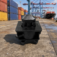 Verrou de conteneur 100 % acier forgé haute résistance, 52 mm, rétractable, certifié ISO 1161, 15,5 kg, pour camion