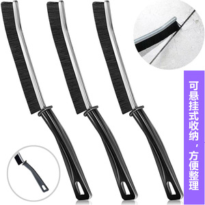 Crevices <b>Brush</b> Nylon Bristle Plastic Handle Household Cleaning Tool For Bathroom Kitchen Window Door Corner <b>Dust</b> Removal - Product Image 4