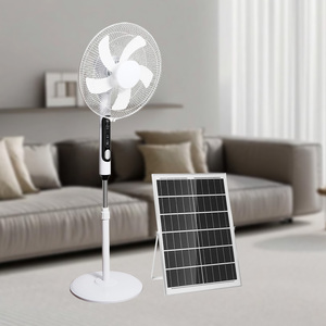 Ventilador de pedestal inversor eléctrico y solar para el hogar Hotel al aire libre Coche RV Control digital alimentado por batería - Product Image 2