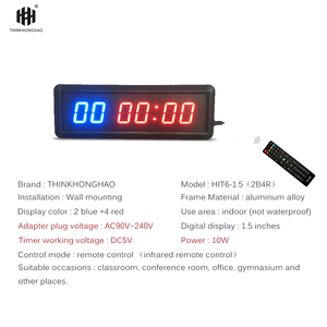 1.5 inch 6 chữ số mini LED đếm ngược khung nhôm một mặt hai màu kết hợp chéo hẹn giờ hẹn giờ chuyển động kỹ thuật số - Product Image 5