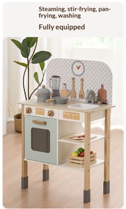 Popular <b>Wood</b> Children Pretend <b>Kitchen</b> <b>Toy</b> Set Realistic Role Play Simulation Educational Birthday Gift For Boys and Girls - Product Image 6
