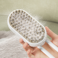 Brosse de toilettage multi-usages pour animaux de compagnie avec pulvérisation électrique à vapeur, design pliable 3 en 1 pour chats et chiens