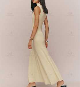 Fabricant de robes pull de luxe en <span class=keywords><strong>laine</strong></span> et cachemire mélangées grande taille personnalisées pour femmes <span class=keywords><strong>robe</strong></span> pull midi en tricot côtelé <span class=keywords><strong>longue</strong></span> pour femmes - Product Image 3