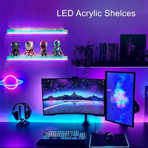 Étagère murale à LED pour vernis à ongles, présentoir organisateur de vernis à ongles en acrylique transparent pour cosmétiques POP Lunettes de soleil Jouets <span class=keywords><strong>CD</strong></span> - Product Image 4