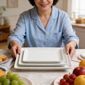Hotel en Oferta &amp;   Platos de Porcelana para Restaurante, Aptos para Lavavajillas, Económicos, Blancos, Cuadrados, Platos de Cerámica al por Mayor para Restaurante - Product Image 3