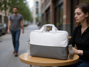 Borsa a tracolla per laptop in tessuto Oxford con chiusura protettiva e maniglia MTR13004 - Product Image 2