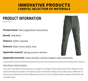 HAN WILD Nouveau <span class=keywords><strong>pantalon</strong></span> à séchage rapide <span class=keywords><strong>Pantalon</strong></span> à séchage rapide pour l'extérieur <span class=keywords><strong>Pantalon</strong></span> de randonnée - Product Image 3